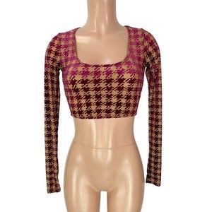 Naked Wardrobe Long Sleeve Crop Top